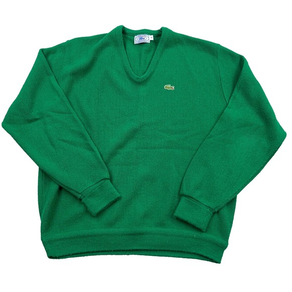Izod Lacoste Other - Vintage Izod Lacoste Sweater Men XL Kelly Green V Neck 80s 90s Golf Acrylic